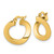 14K Yellow Gold Polished Twisted Tube Hoop Earrings, 16.5 mm - View 2