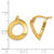 14K Yellow Gold Polished Twisted Tube Hoop Earrings, 16.5 mm - View 3