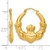 14K Yellow Gold Hollow Polished 24.00 mm Claddagh Hollow Hoop Earrings, 26.5 mm Long - View 3