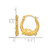14K Yellow Gold Hollow Polished Two Dolphins Hollow Hoop Earrings, 15 mm - View 3