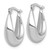 Rhodium-Plated 14K White Gold Polished Tapered Hollow Hoop Earrings, 21.25 mm - View 2