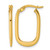 14K Yellow Gold Polished Oval Tapered Tube Hoop Earrings, 24.5 mm