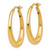 14K Yellow Gold Polished 4 mm X 30 mm Graduated Puffed Oval Hoop Earrings - View 2