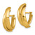 14K Yellow Gold Polished Fancy Double J-Hoop Earrings, 21.3 mm - View 2