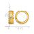 14K Yellow Gold Polished 5.0 mm Diamond-Cut Round Hinged Hoop Earrings, 14.5 mm Long - View 3