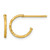 14K Yellow Gold Polished 1.2 x 12 mm Diamond-Cut Solid C-Hoop Post Earrings