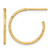 14K Yellow Gold Polished 1.2 x 20 mm Diamond-Cut Solid C-Hoop Post Earrings
