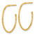 14K Yellow Gold Polished 1.2 x 25 mm Diamond-Cut Solid C-Hoop Post Earrings - View 2