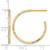 14K Yellow Gold Polished 1.2 x 25 mm Diamond-Cut Solid C-Hoop Post Earrings - View 3