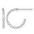 Rhodium-Plated 14K White Gold Polished 1.2 x 14 mm Solid C-Hoop Post Earrings