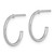 Rhodium-Plated 14K White Gold Polished 1.2 x 14 mm Solid C-Hoop Post Earrings - View 2