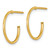14K Yellow Gold Polished 1.2 x 16 mm Solid C-Hoop Post Earrings - View 2