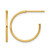 14K Yellow Gold Polished 1.2 x 20 mm Solid C-Hoop Post Earrings