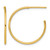 14K Yellow Gold Polished 1.2 x 25 mm Solid C-Hoop Post Earrings