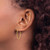 14K Yellow Gold Polished 1.2 x 25 mm Solid C-Hoop Post Earrings - View 4