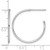 Rhodium-Plated 14K White Gold Polished 1.2 x 25 mm Solid C-Hoop Post Earrings - View 3
