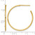 14K Yellow Gold Polished 1.2 x 30 mm Solid C-Hoop Post Earrings - View 3