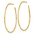 14K Yellow Gold Polished 1.2 x 45 mm Solid C-Hoop Post Earrings - View 2