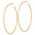 14K Yellow Gold Polished 1.2 x 70 mm Solid C-Hoop Post Earrings - View 2