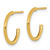 14K Yellow Gold Polished 1.5 x 14 mm Solid C-Hoop Post Earrings - View 2