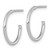 Rhodium-Plated 14K White Gold Polished 1.5 x 16 mm Solid C-Hoop Post Earrings - View 2