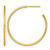 14K Yellow Gold Polished 1.5 x 35 mm Solid C-Hoop Post Earrings
