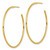 14K Yellow Gold Polished 1.5 x 45 mm Solid C-Hoop Post Earrings - View 2
