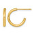 14K Yellow Gold Polished 2.0 x 15 mm Tube C-Hoop Post Earrings