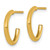 14K Yellow Gold Polished 2.0 x 15 mm Tube C-Hoop Post Earrings - View 2