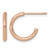 14K Rose Gold Polished 2.0 x 15 mm Tube C-Hoop Post Earrings