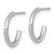 Rhodium-Plated 14K White Gold Polished 2.0 x 15 mm Tube C-Hoop Post Earrings - View 2