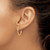 14K Yellow Gold Polished 2.0 x 20 mm Tube C-Hoop Post Earrings - View 4