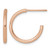 14K Rose Gold Polished 2.0 x 20 mm Tube C-Hoop Post Earrings
