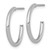 Rhodium-Plated 14K White Gold Polished 2.0 x 20 mm Tube C-Hoop Post Earrings - View 2