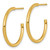 14K Yellow Gold Polished 2.0 x 25 mm Tube C-Hoop Post Earrings - View 2