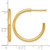 14K Yellow Gold Polished 2.0 x 25 mm Tube C-Hoop Post Earrings - View 3