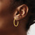 14K Yellow Gold Polished 2.0 x 25 mm Tube C-Hoop Post Earrings - View 4