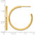 14K Yellow Gold Polished 2.0 x 30 mm Tube C-Hoop Post Earrings - View 3