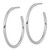 Rhodium-Plated 14K White Gold Polished 2.0 x 35 mm Tube C-Hoop Post Earrings - View 2