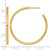 14K Yellow Gold Polished 2.0 x 40 mm Tube C-Hoop Post Earrings - View 3