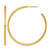 14K Yellow Gold Polished 2.0 x 45 mm Tube C-Hoop Post Earrings