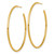 14K Yellow Gold Polished 2.0 x 55 mm Tube C-Hoop Post Earrings - View 2