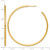 14K Yellow Gold Polished 2.0 x 55 mm Tube C-Hoop Post Earrings - View 3