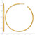 14K Yellow Gold Polished 2.0 x 65 mm Tube C-Hoop Post Earrings - View 3