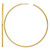 14K Yellow Gold Polished 2.0 x 80 mm Tube C-Hoop Post Earrings