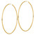 14K Yellow Gold Polished 2.0 x 100 mm Tube C-Hoop Post Earrings - View 2
