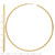 14K Yellow Gold Polished 2.0 x 100 mm Tube C-Hoop Post Earrings - View 3