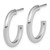 Rhodium-Plated 14K White Gold Polished 2.5 x 20 mm Tube C-Hoop Post Earrings - View 2