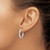 Rhodium-Plated 14K White Gold Polished 2.5 x 20 mm Tube C-Hoop Post Earrings - View 4