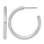 Rhodium-Plated 14K White Gold Polished 2.5 x 30 mm Tube C-Hoop Post Earrings